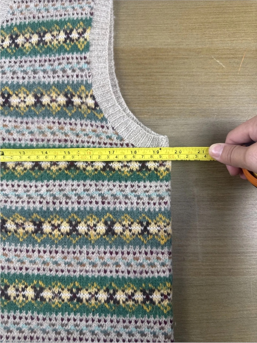 Vtg Polo Ralph Lauren 2006 Hand Knit Sweater Vest Fair Isle Lambswool Men’s Med - Picture 7 of 8